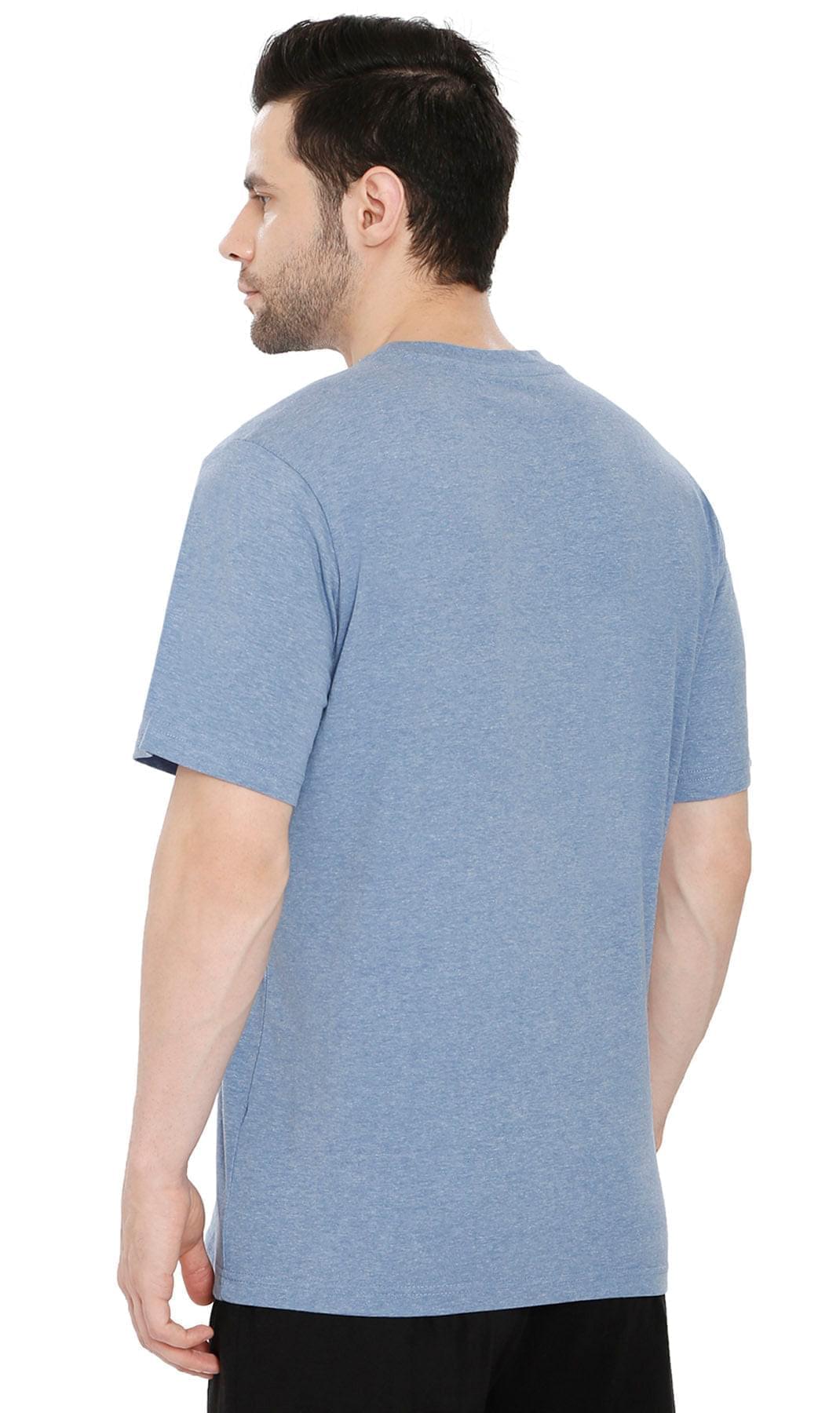 Men’s Heavyweight Crew Neck T-Shirt – Short Sleeve Solid Color Tee with Relaxed Fit